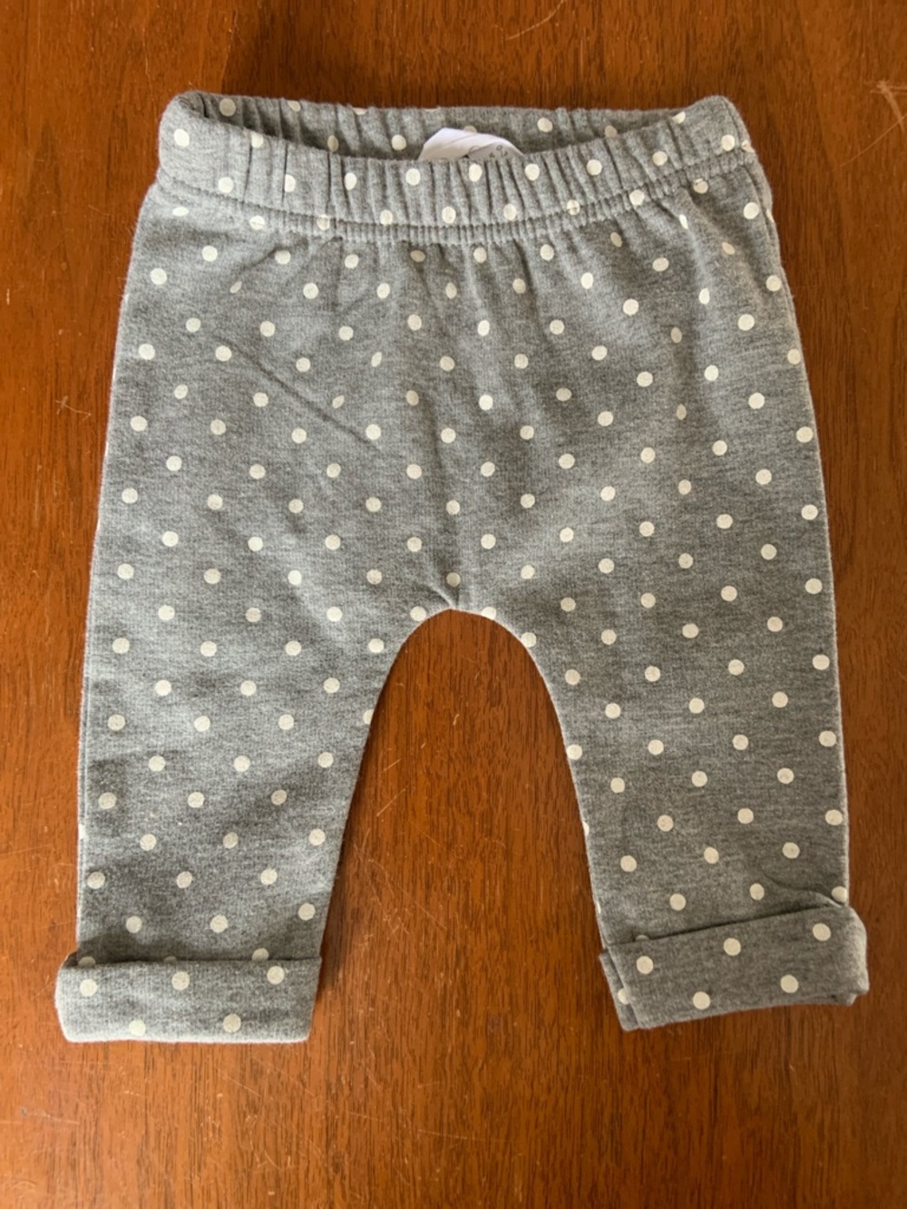 🍊5/$25 NWOT Rene Rofe Gray Polka Dot Kids Casual Bottoms Size 0-3m